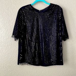 Black sequined top